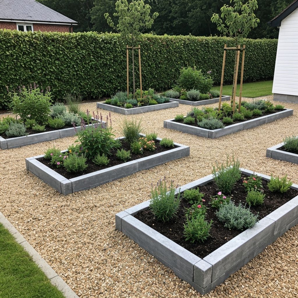 Beautiful garden landscaping