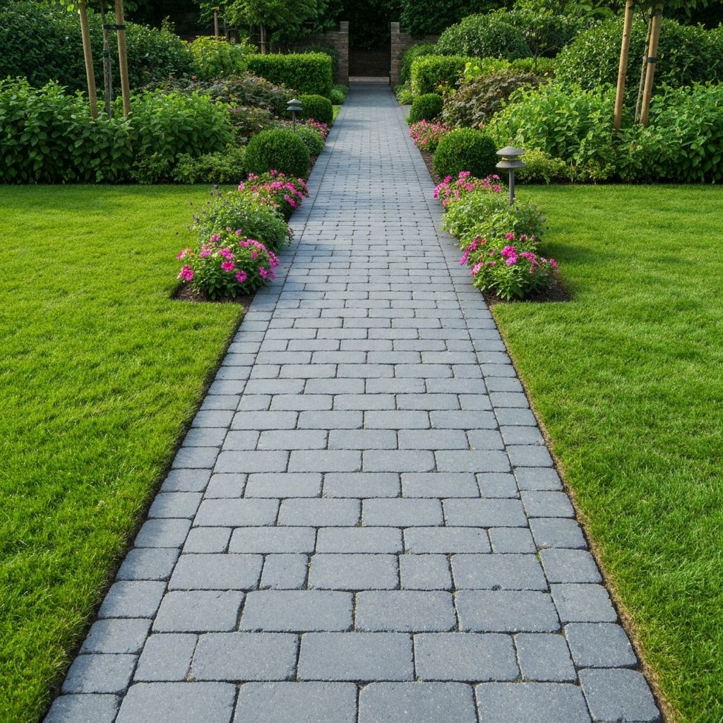 Pathway tiling installation