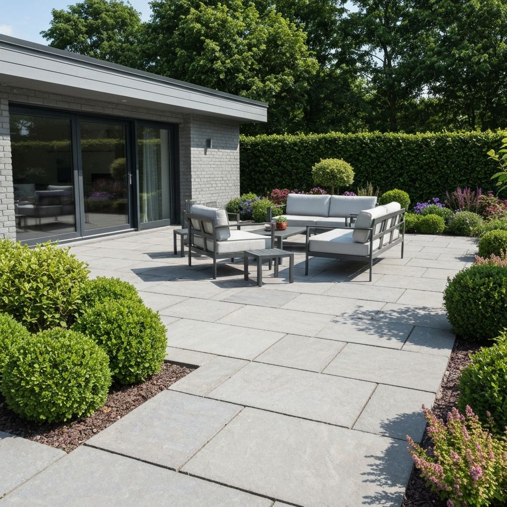 Modern patio installation